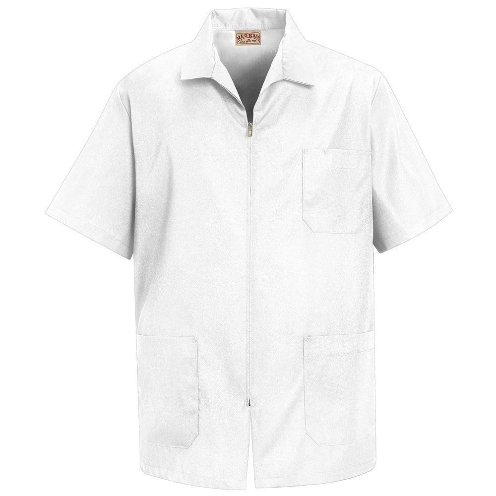 Red Kap Men's Zip-front Smock KP44 - White-eSafety Supplies, Inc