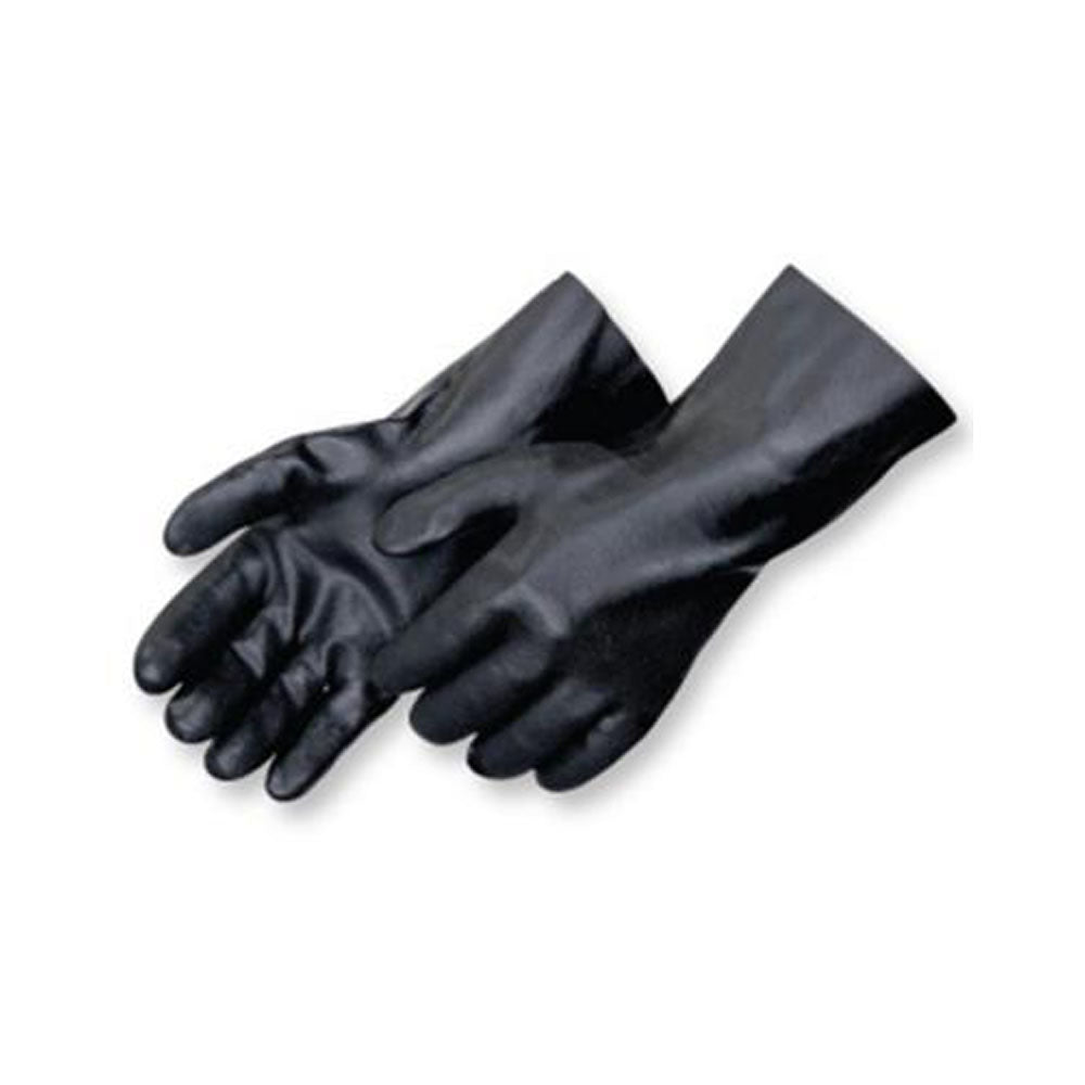 Sandy finish black PVC - jersey lined - Men's - Dozen-eSafety Supplies, Inc
