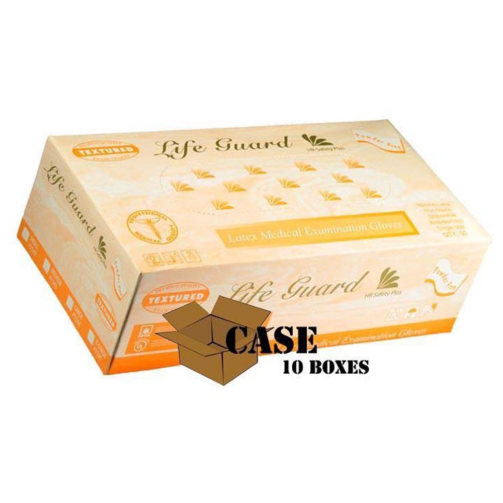 Life Guard 14 Mil 1000 Pcs Textured Blue High Risk Powdered-Free Lat