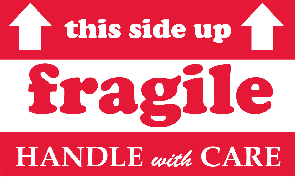 This Side Up Fragile Handle With Care Label - Roll-eSafety Supplies, Inc