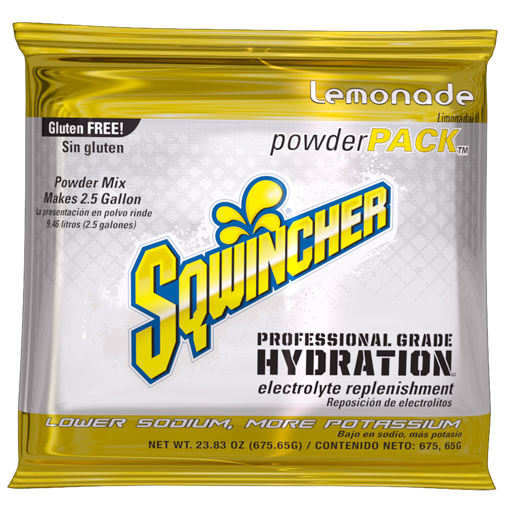 Sqwincher 23.83 Ounce Powder Pack Powder Concentrate Package Electrolyte Drink (32 Electrolyte Drinks - Pack)-eSafety Supplies, Inc