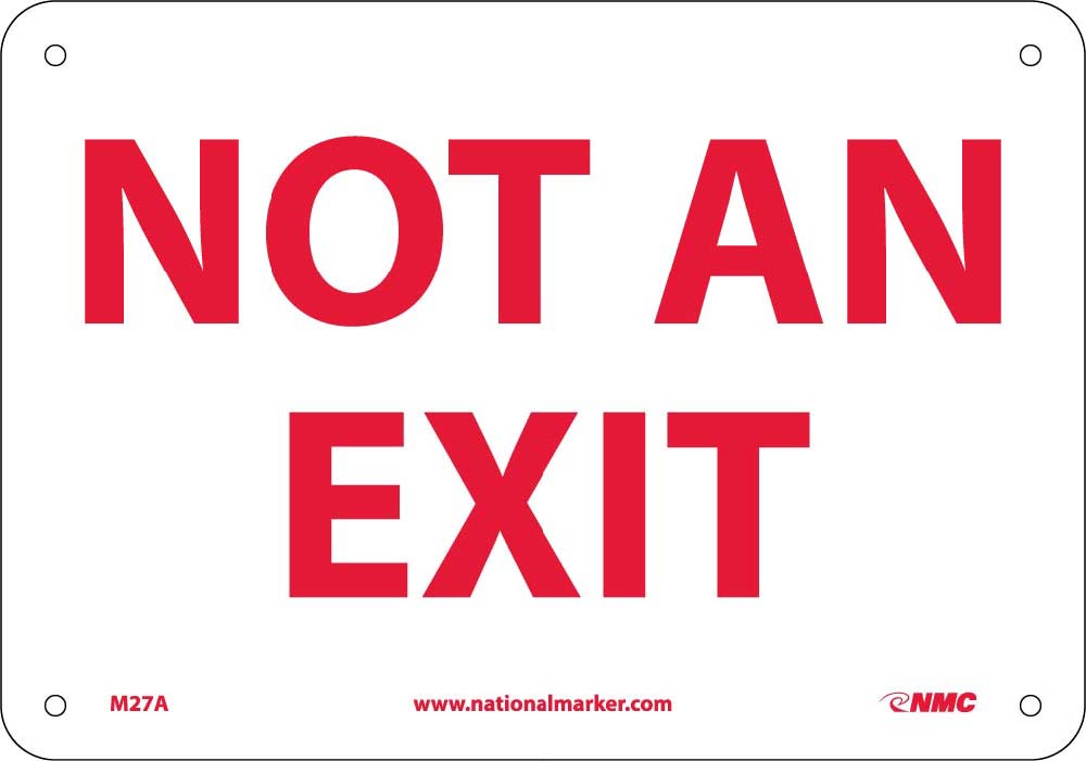 Not An Exit Sign-eSafety Supplies, Inc