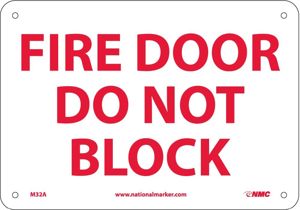 Fire Door Do Not Block Sign-eSafety Supplies, Inc