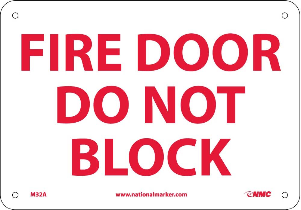 Fire Door Do Not Block Sign-eSafety Supplies, Inc