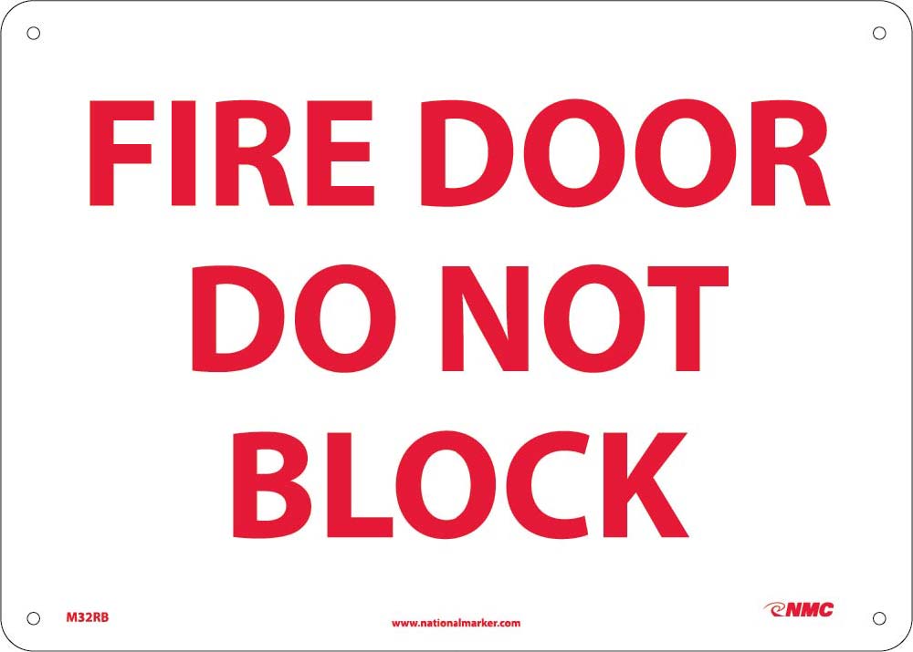 Fire Door Do Not Block Sign-eSafety Supplies, Inc