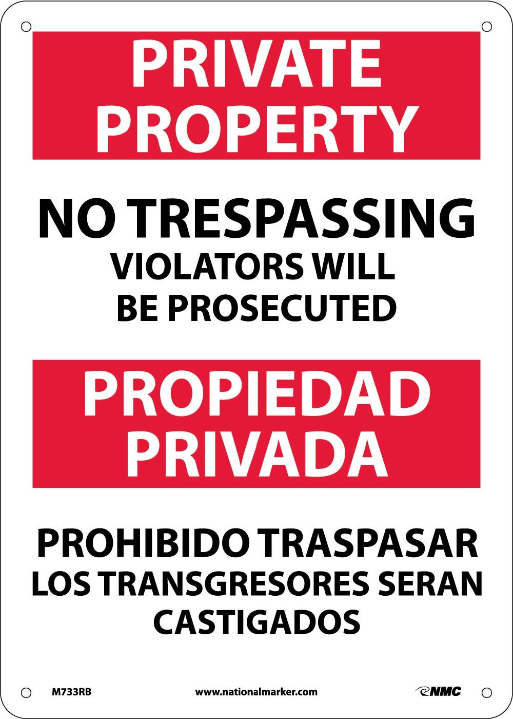 No Trespassing Sign - Bilingual-eSafety Supplies, Inc