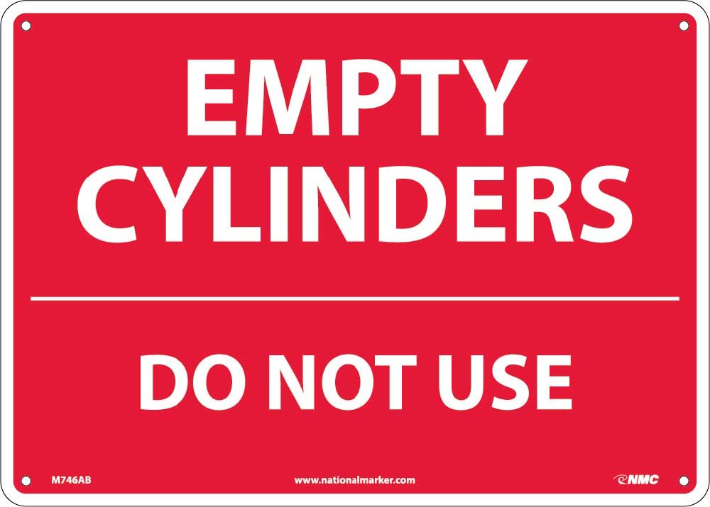 Empty Cylinders Do Not Use Sign-eSafety Supplies, Inc