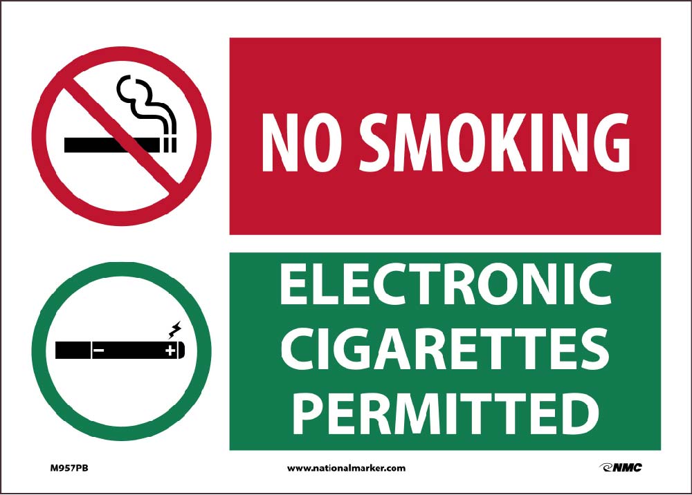 No Smoking Electronic Cigarettes Permitted Sign-eSafety Supplies, Inc