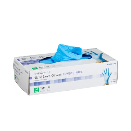 Exam Glove McKesson Confiderm® 3.8 NonSterile Nitrile Standard Cuff Length Textured-eSafety Supplies, Inc