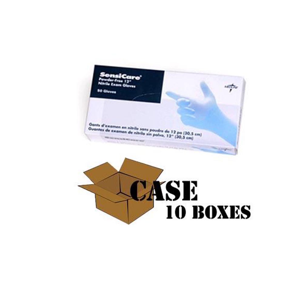 Medline - Sensicare - Ice Blue Nitrile Disposable Gloves - Case-eSafety Supplies, Inc