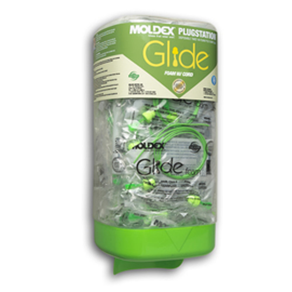 Moldex PlugStation Glide Tapered Polyurethane Foam Corded Earplug Dispenser With Corded Earplugs (150 Pair Per Dispenser) (4 Cases corded Earplugs - Pack)-eSafety Supplies, Inc