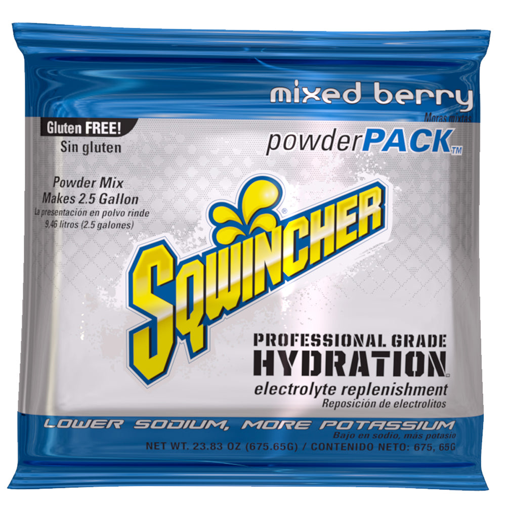 Sqwincher 23.83 Ounce Powder Pack Powder Concentrate Package Electrolyte Drink (32 Electrolyte Drinks - Pack)-eSafety Supplies, Inc