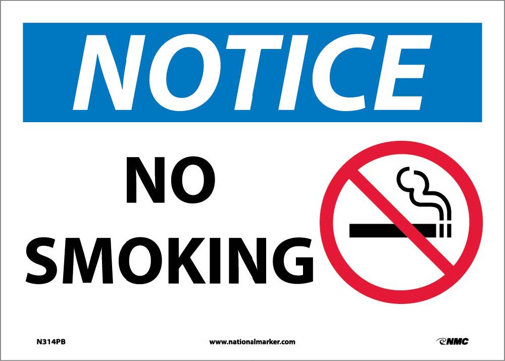 Notice No Smoking-eSafety Supplies, Inc