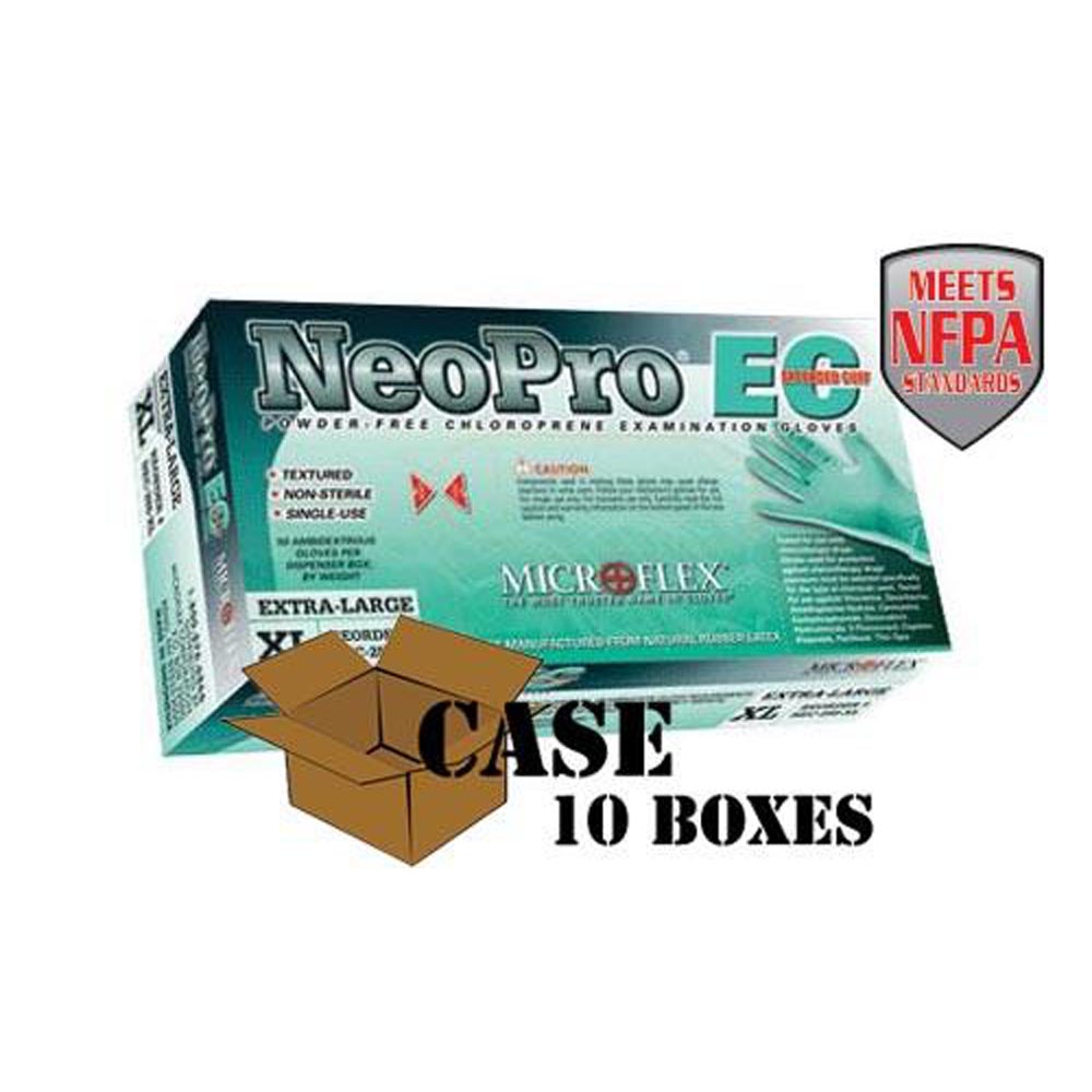 Microflex - NeoPro EC Powder-free Chloroprene Extended-cuff Gloves - Case-eSafety Supplies, Inc