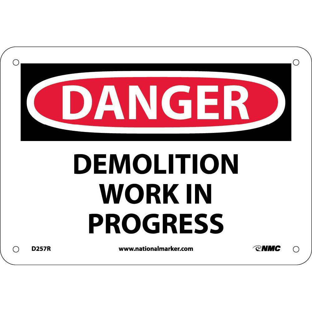 Danger Demolition Work In Progress Sign-eSafety Supplies, Inc