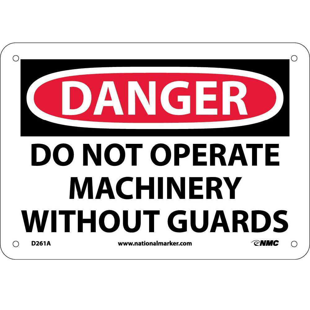 Danger Do Not Operate Machinery Without Guards Sign-eSafety Supplies, Inc