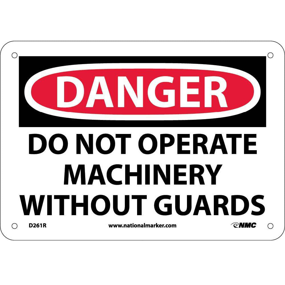 Danger Do Not Operate Machinery Without Guards Sign-eSafety Supplies, Inc