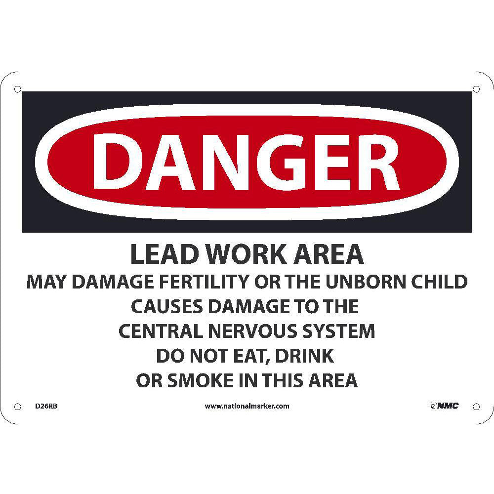 Danger Lead Work Area Sign-eSafety Supplies, Inc