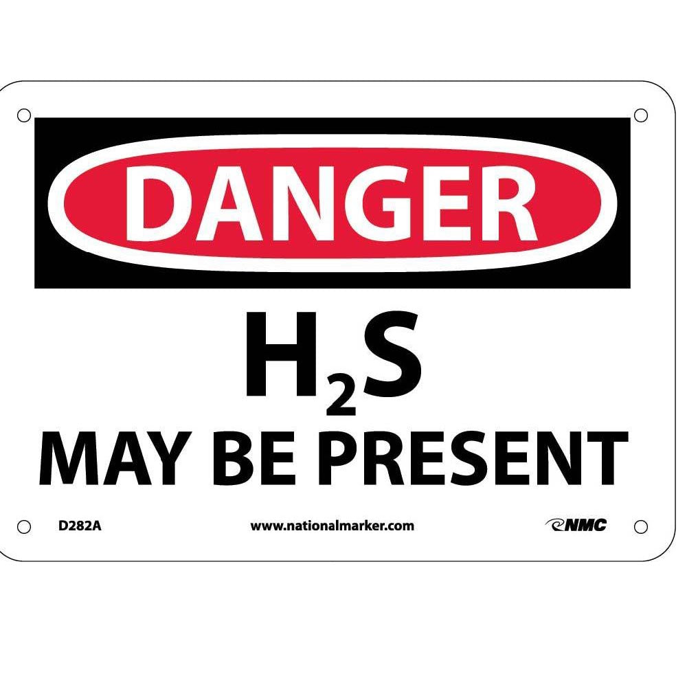 Danger H2S May Be Present Sign-eSafety Supplies, Inc