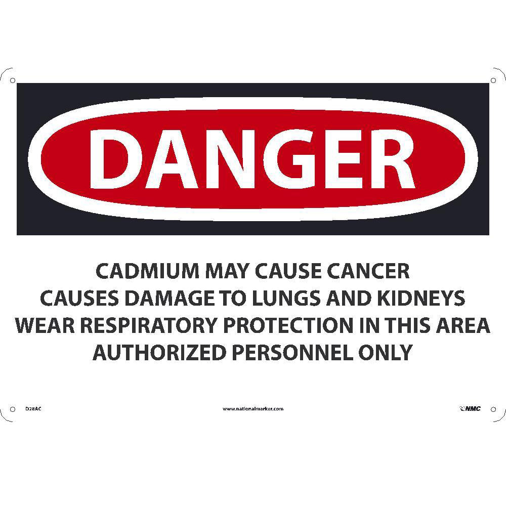 Danger Cadmium May Cause Cancer Sign-eSafety Supplies, Inc