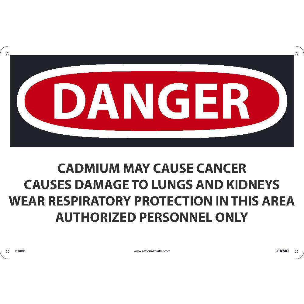 Danger Cadmium May Cause Cancer Sign-eSafety Supplies, Inc