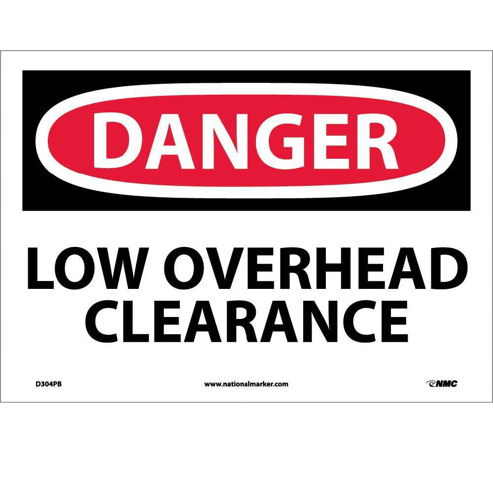 Danger Low Overhead Clearance Sign-eSafety Supplies, Inc