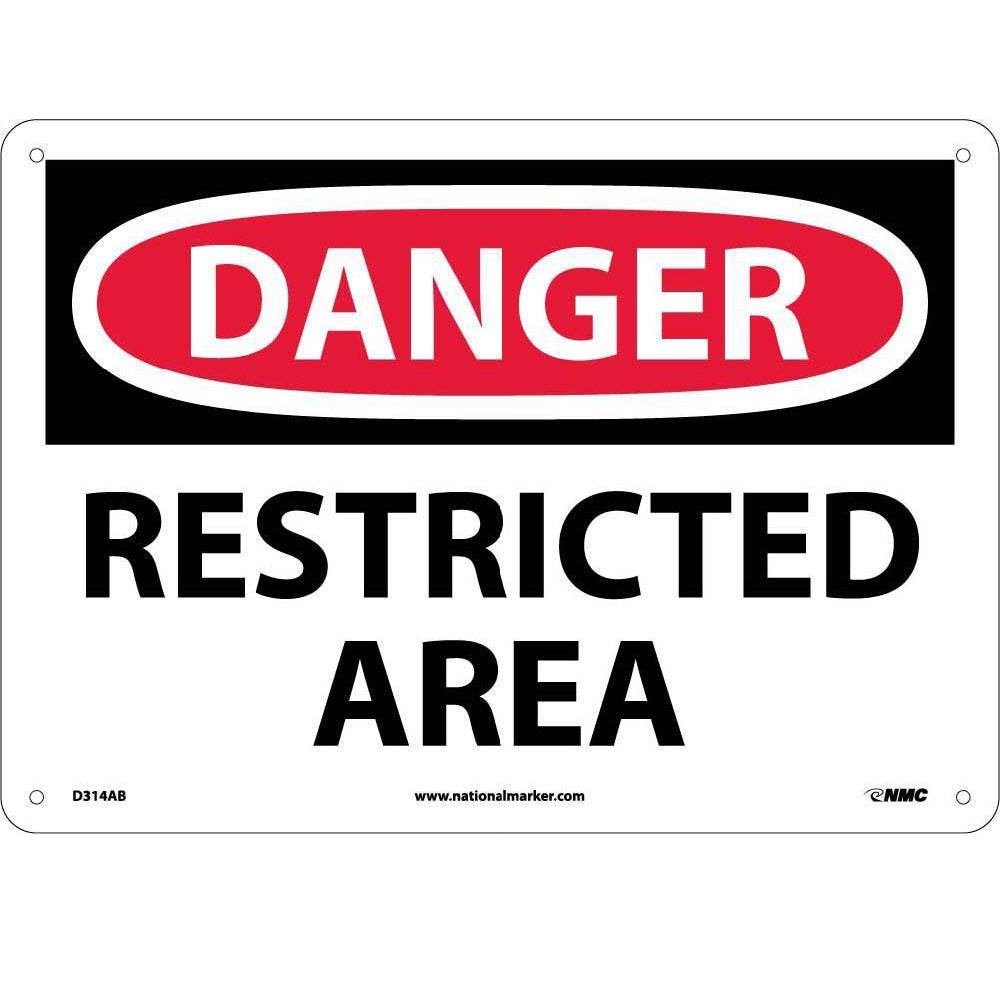 Danger Restricted Area Sign-eSafety Supplies, Inc