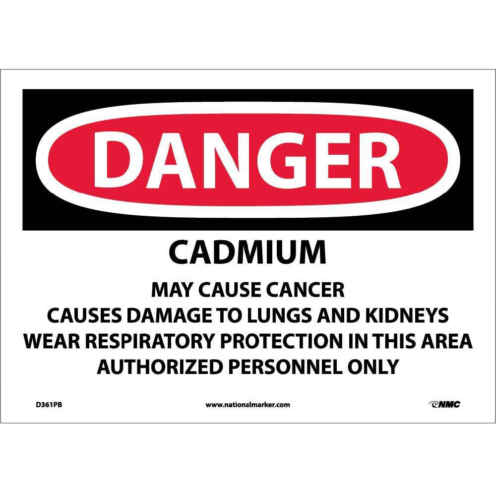 Cadmium Cancer Hazard Can Cause Lung And Sign-eSafety Supplies, Inc