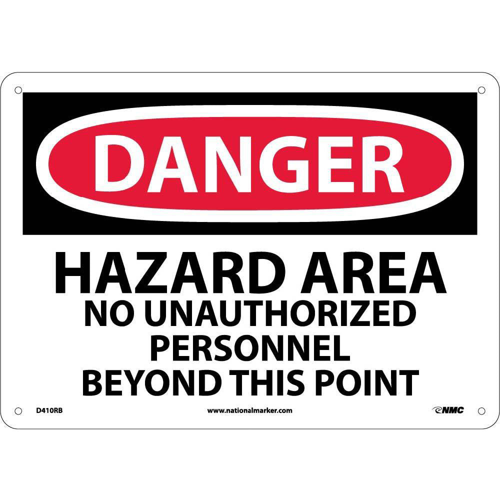 Danger Hazard Area No Unauthorized Personnel Sign-eSafety Supplies, Inc