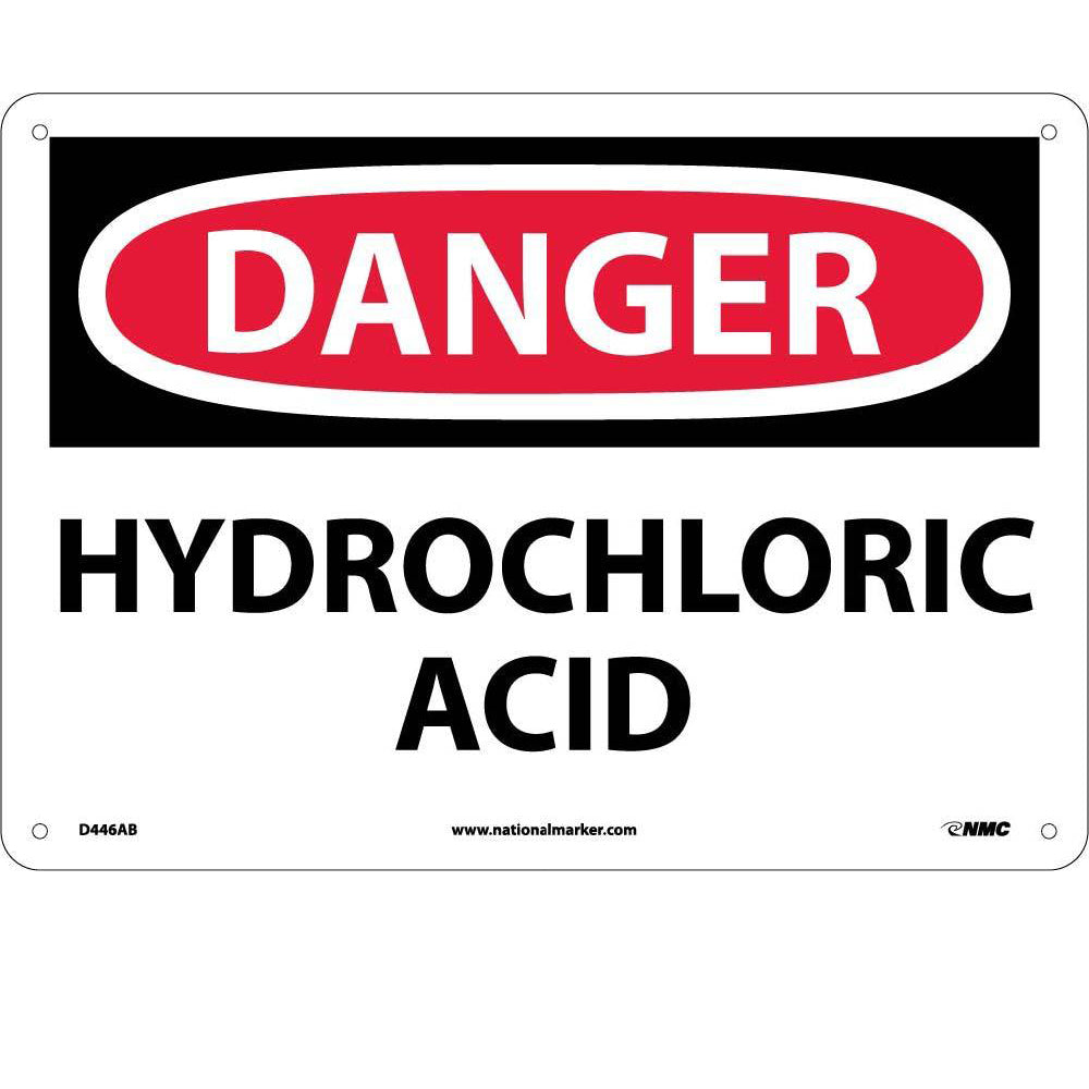 Danger Hydrochloric Acid Sign-eSafety Supplies, Inc