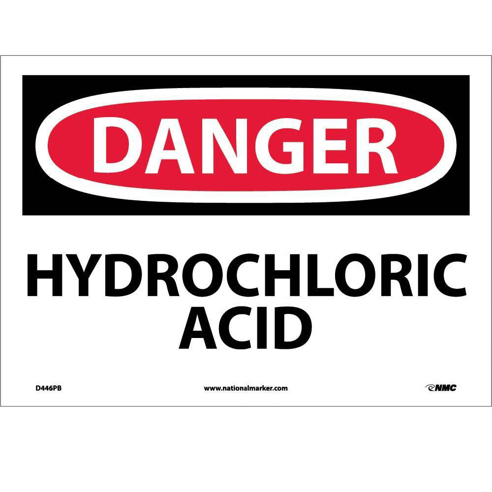 Danger Hydrochloric Acid Sign-eSafety Supplies, Inc