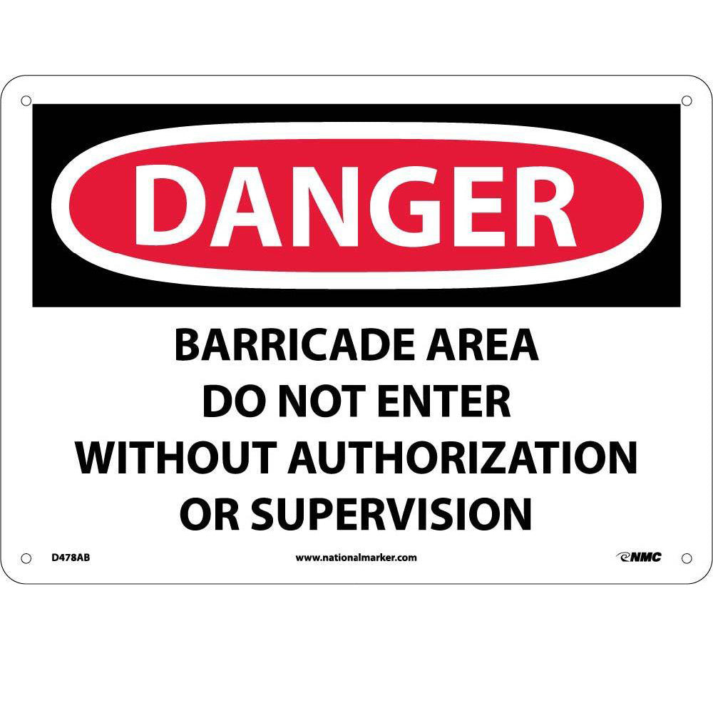 Danger Barricade Area Do Not Enter Sign-eSafety Supplies, Inc
