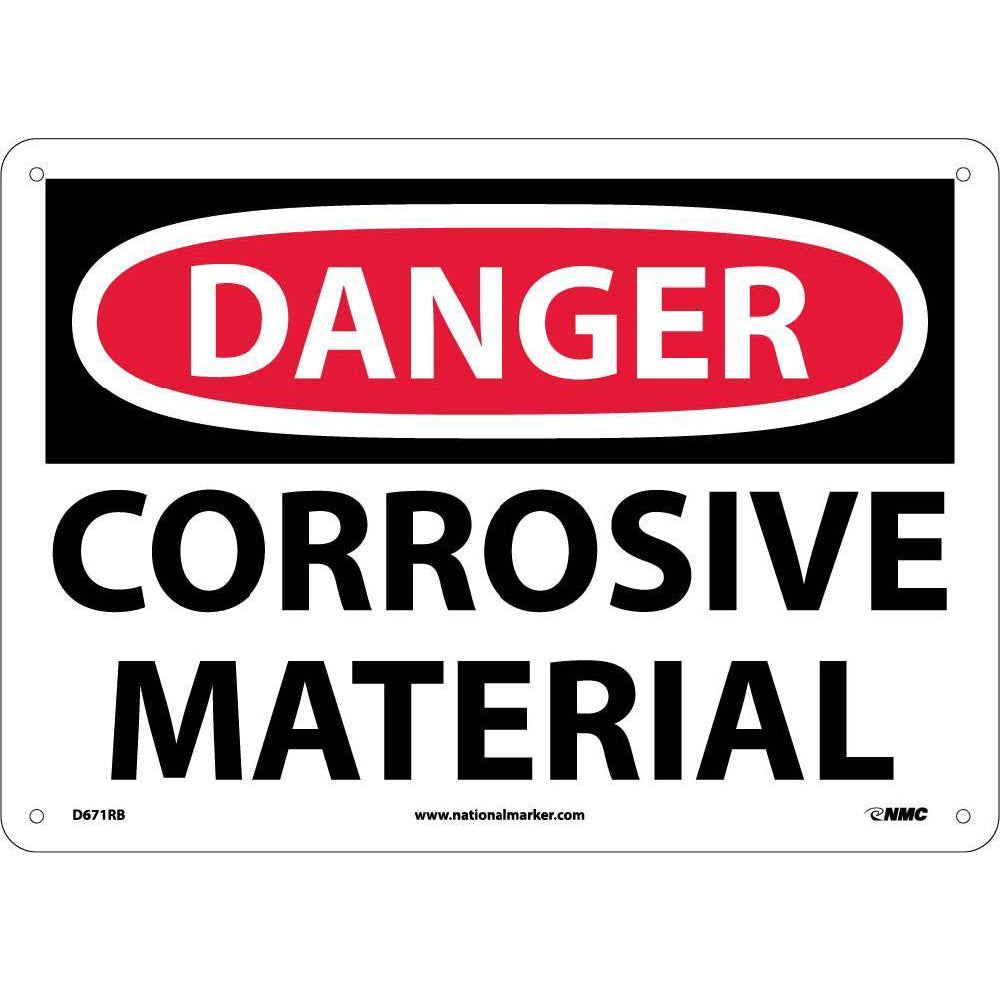Danger Corrosive Material Sign-eSafety Supplies, Inc
