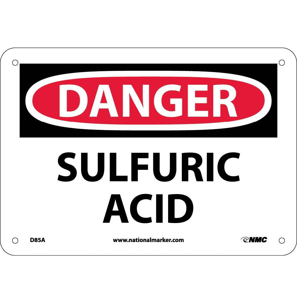 Danger Sulfuric Acid Sign-eSafety Supplies, Inc
