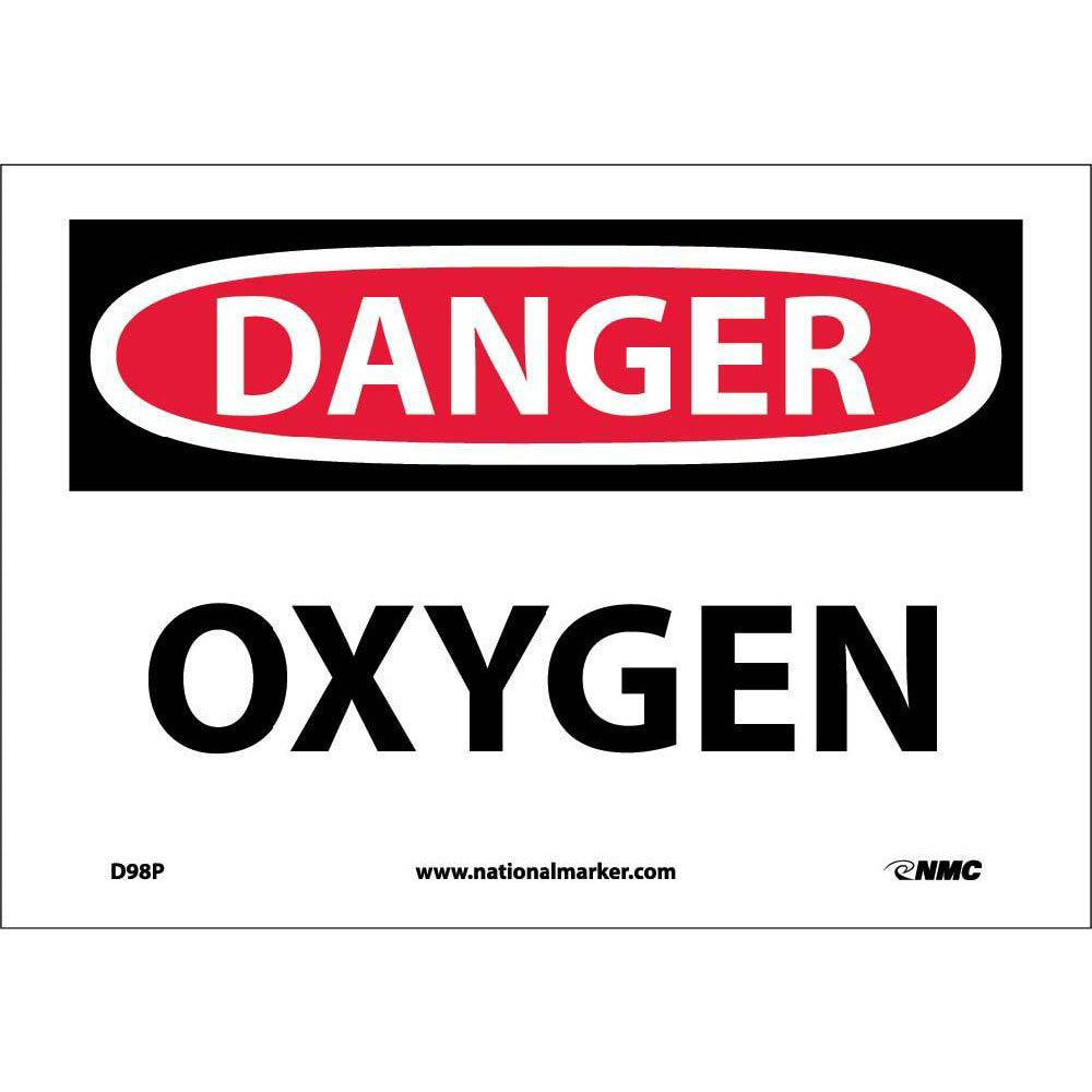 Danger Oxygen Sign-eSafety Supplies, Inc