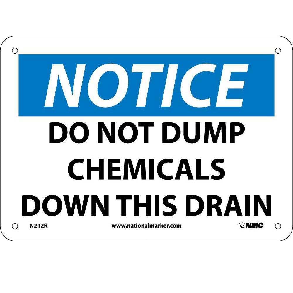 Notice Do Not Dump Chemicals Sign-eSafety Supplies, Inc