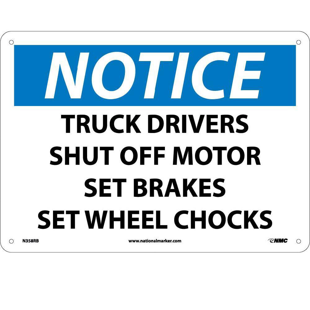 Notice Truck Driver Safety Instructions Sign-eSafety Supplies, Inc