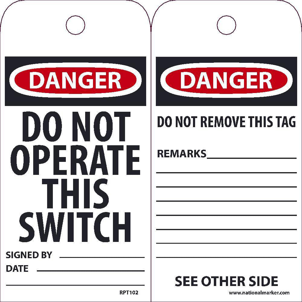 Do Not Operate This Switch Tag - Pack of 25-eSafety Supplies, Inc