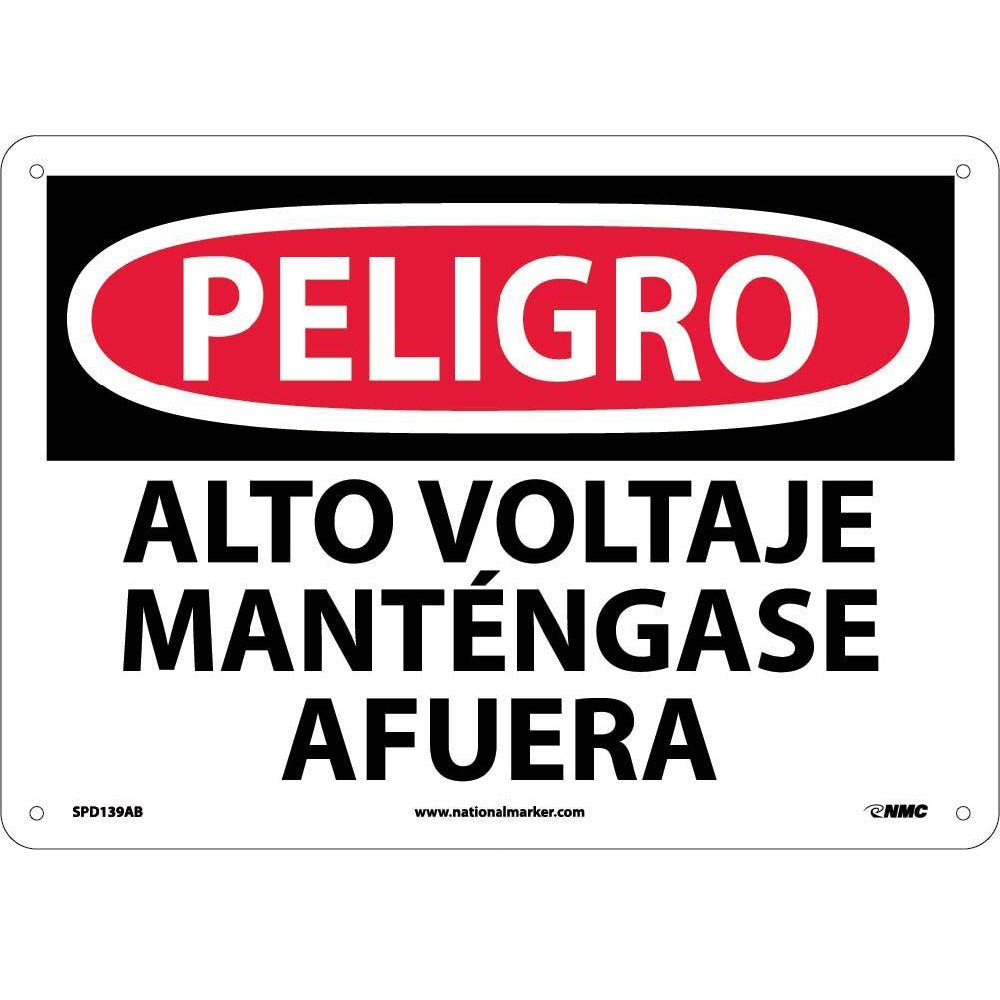 Danger High Voltage Sign - Spanish-eSafety Supplies, Inc