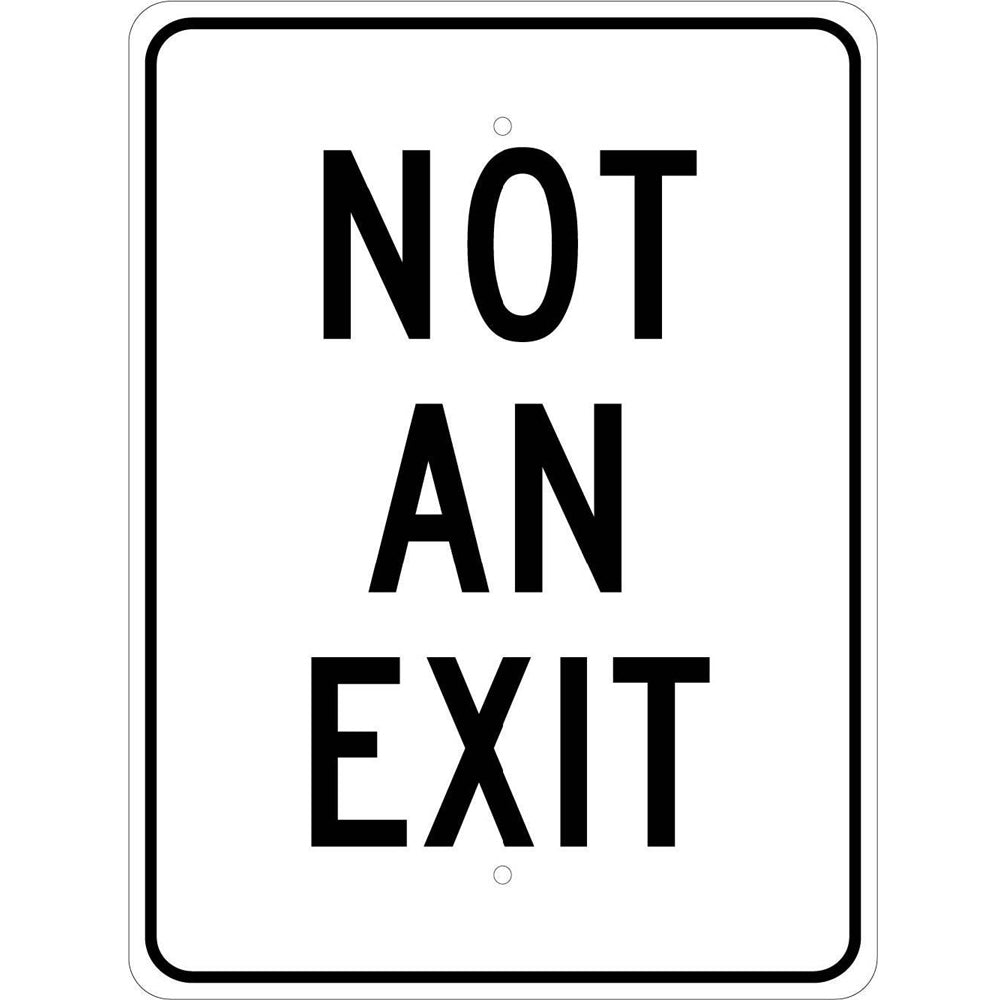 Not An Exit Sign-eSafety Supplies, Inc