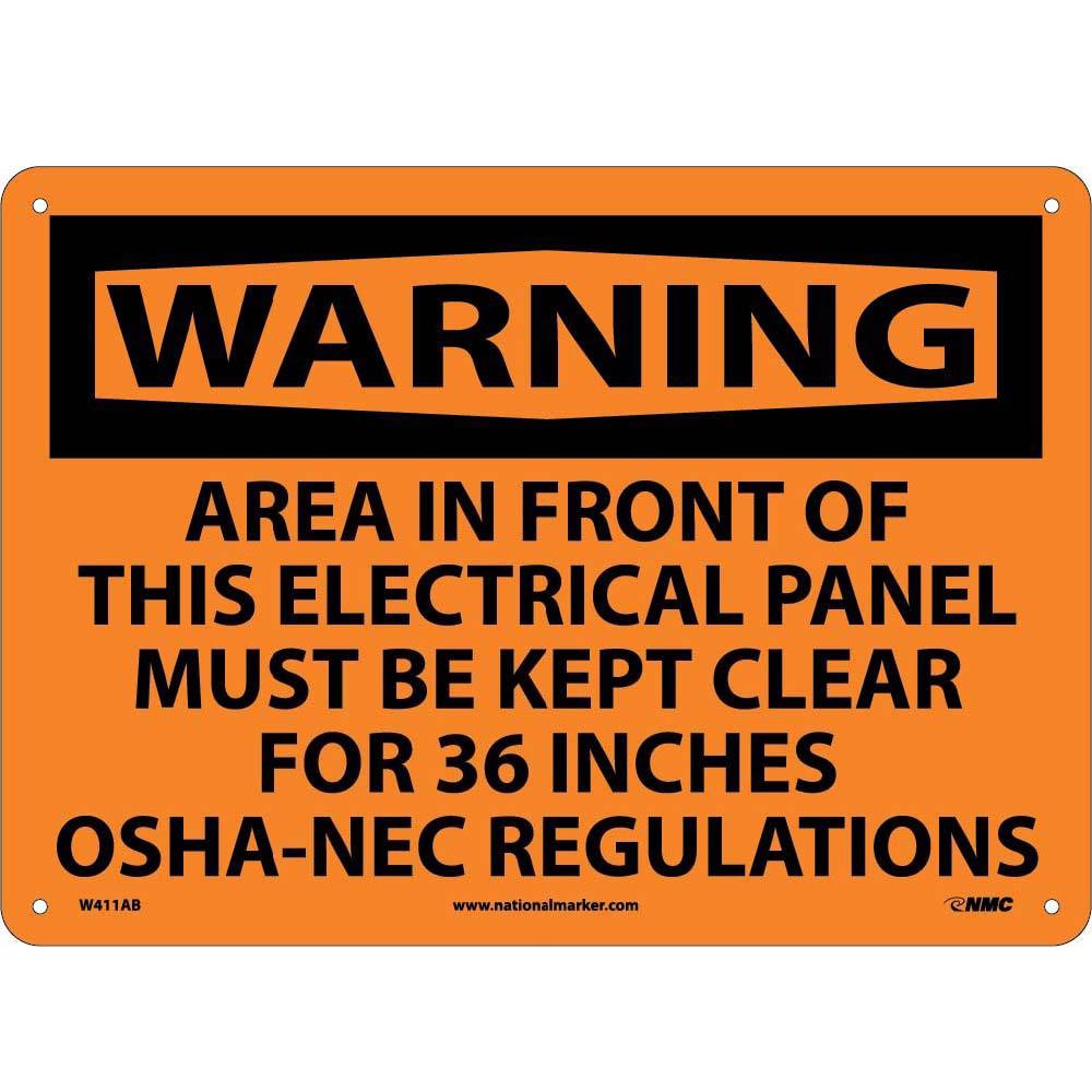 Warning Electrical Panel Must Be Kept Clear Sign-eSafety Supplies, Inc