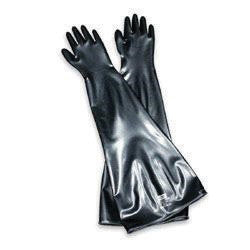 North By Honeywell Size 9 3/4 Black 32" 30 mil Neoprene Multi-Dipped Ambidextrous Dry Box Chemical Resistant Gloves With Smooth Finish-eSafety Supplies, Inc