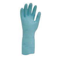 North by Honeywell Size 9 Blue 13" Flock Lined 15 mil Unsupported Nitrile Chemical Resistant Gloves With Embossed Grip Finish-eSafety Supplies, Inc
