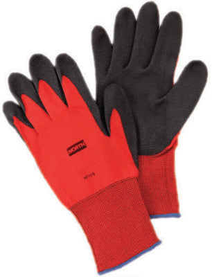 North by Honeywell Size 11 NorthFlex 15 Gauge Abrasion Resistant Red PVC Palm And Fingertip Coated Work Gloves With Red Nylon Liner And Knit Wrist-eSafety Supplies, Inc