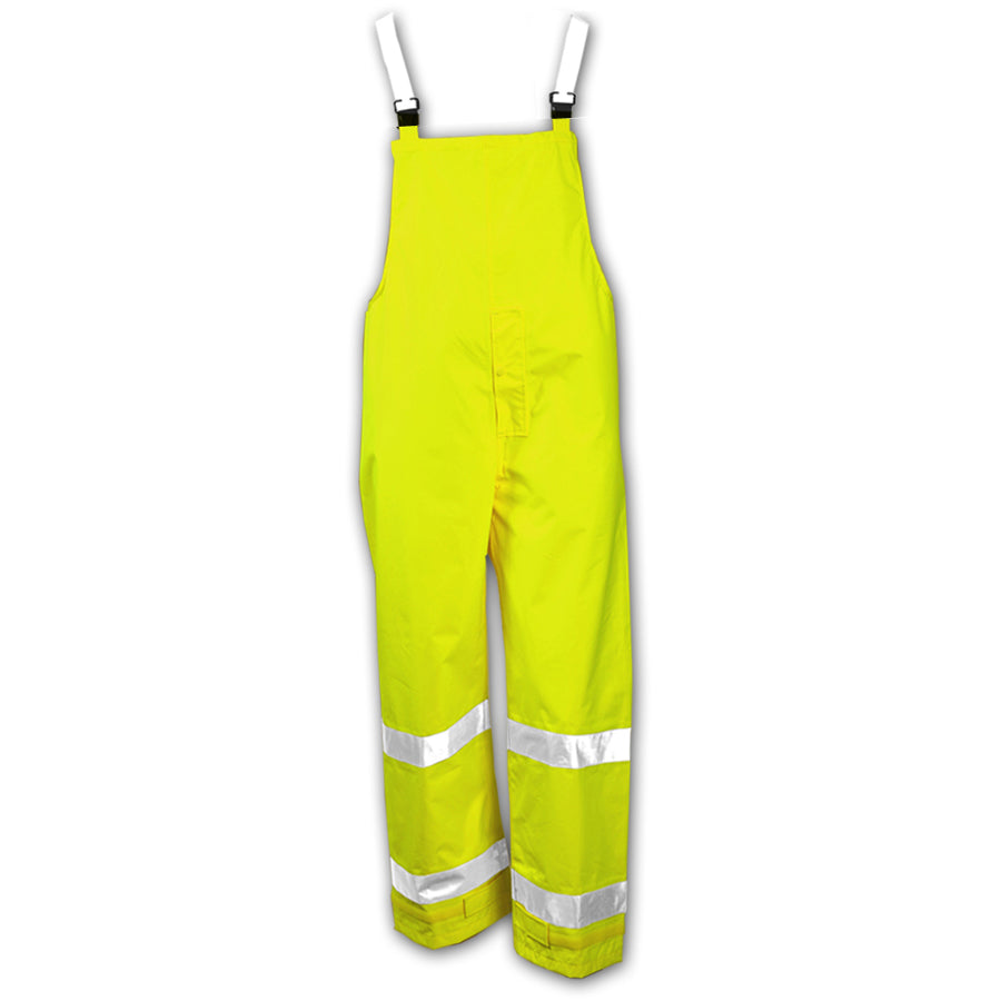Vision™ Overall - Fluorescent Yellow-Green - Snap Fly Front - Silver Reflective Tape-eSafety Supplies, Inc