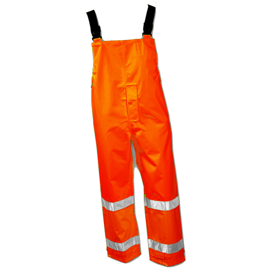 Icon™ Overall - Fluorescent Orange-Red - Snap Fly Front - Silver Reflective Tape-eSafety Supplies, Inc