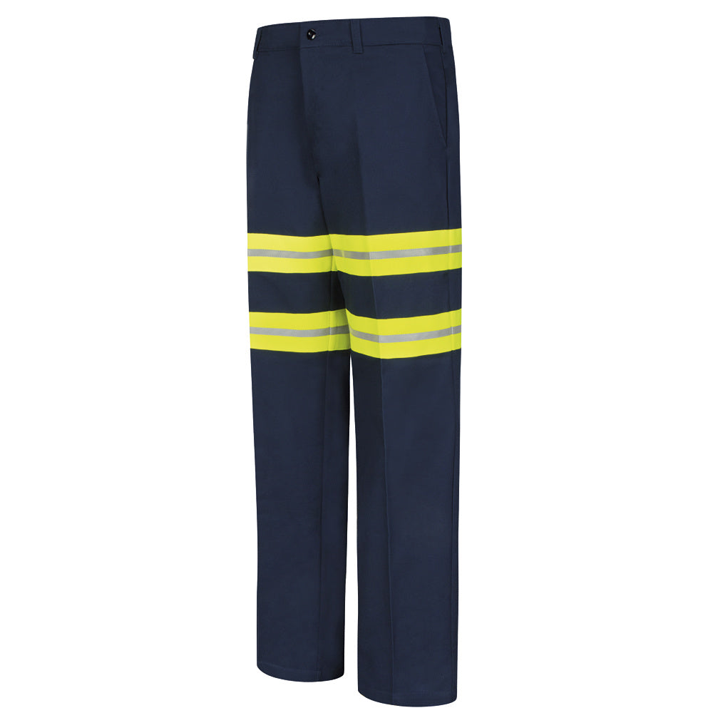 Red Kap® Enhanced Visibility Cotton Work Pant PC20 - Dark Navy w/Refective Trim - Big & Tall-eSafety Supplies, Inc