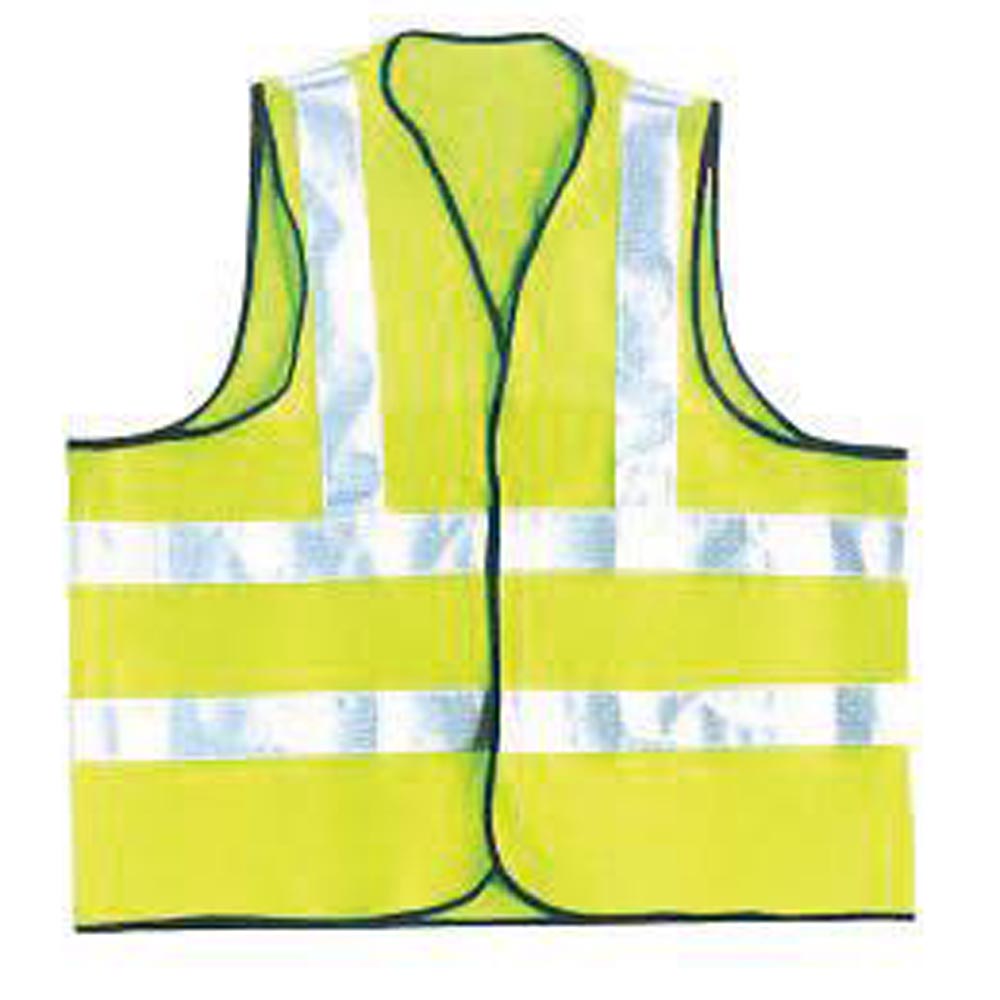 OccuNomix X-Large Hi-Viz Yellow OccuLux Premium Light Weight Solid Cool Polyester Tricot Class 2 Dual Stripe Full Sleeveless Traffic Vest With Front Hook And Loop Closure And-eSafety Supplies, Inc
