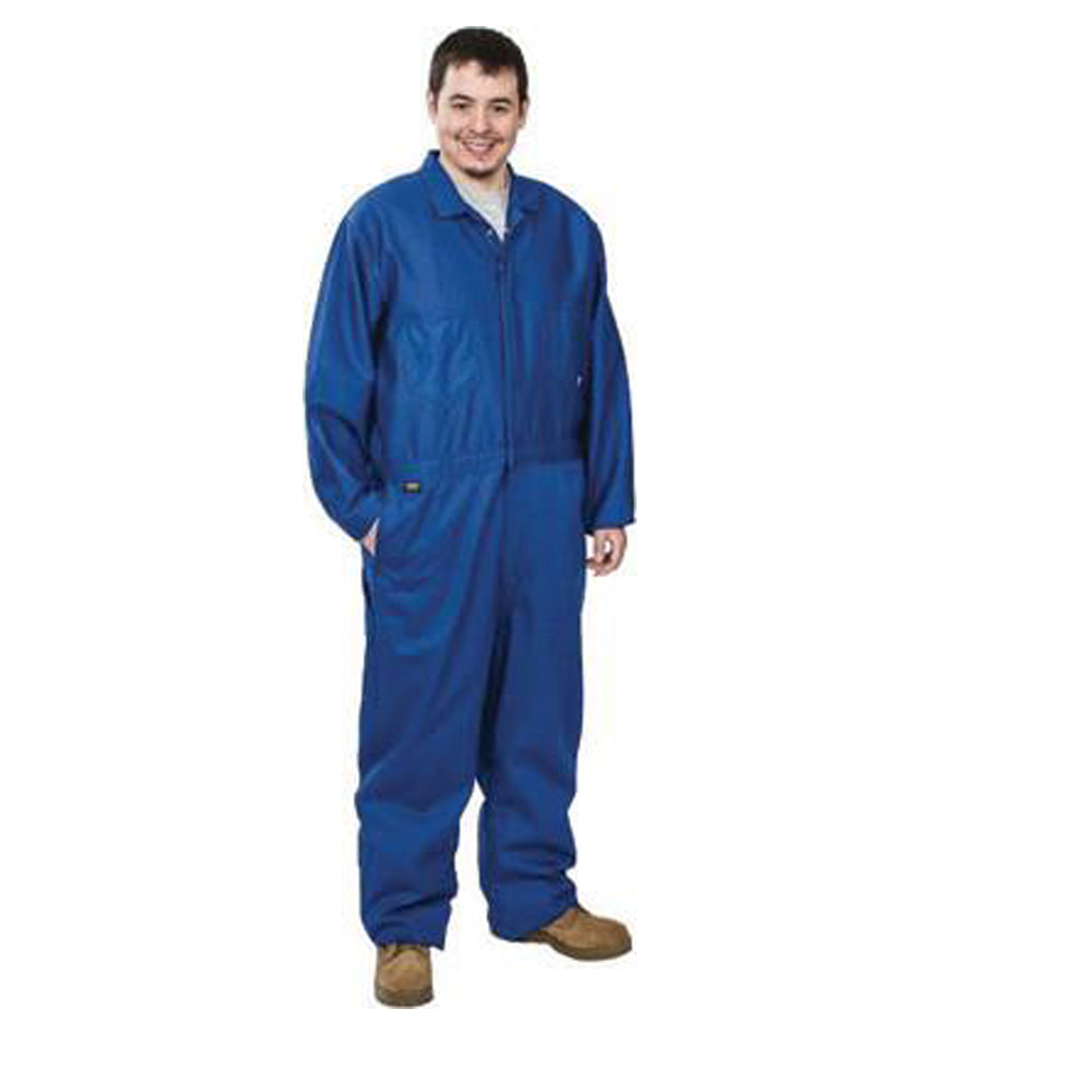 Stanco 4X Royal Blue 9 Ounce Indura Cotton Flame Resistant Coverall With Front Zipper Closure And Elastic Waistband-eSafety Supplies, Inc