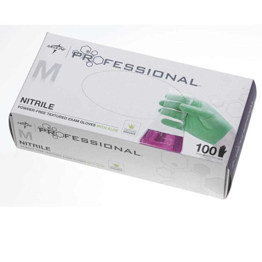 Medline Professional Nitrile Exam Gloves with Aloe - Case-eSafety Supplies, Inc